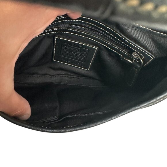 Coach 6818 SMALL Vintage Soho Black Leather and Signature C Canvas Shoulder Bag - Picture 10 of 16